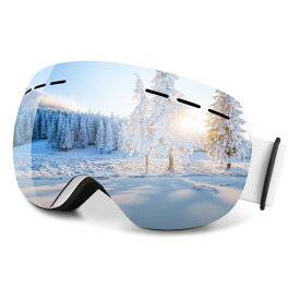 [Youkoyi]スキーゴーグルスノーゴーグルスノーボードゴーグルアップグレード防止紫外線防風/防雪/曇り防止メガネ対応軽量と耐衝撃適用大人男女の登山またはスキー用のスポーツゴーグル