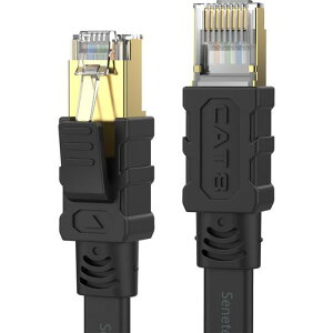 Senetem LAN�P�[�u�� 30m CAT8 40Gbps/2000MHz �J�e�S���[8 �������C���^�[�l�b�g�P�[�u�� CAT8���� �t���b�g�P�[�u�� RJ45 �c���܂�h�~ �u���b�N ���f�� ���[�^ PS3 PS4 PS5 Xbox���ɑΉ�