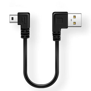 KKM-���u�V���[USB 2.0 �~�j�P�[�u�� USB(A)�I�X-USB(miniB)�I�X ����L�^�y0.25m�z ���E90°�����ϊ��P�[�u�� �����b�L�t�� ����480Mbps�̃f�[�^�]���������[�h ... (0.25m�EL *��L 1�{)