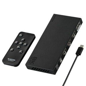 �G���R�� HDMI �ؑ֊� 8K 60Hz 4����1�o�� (HDMI x3 + Type-C x1) �����R���t�� �y�����E�蓮�ؑւ��I�ׂ�z PS5�E4 / Nintendo Switch/Fire TV Stick �� DH-SW8KC41BK/E