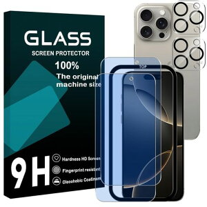 �Ή� iPhone16 Pro Max �t�C���� �u���[���C�g�J�b�g �K�C�h�g�t�� �y2+2���Z�b�g- AGC���Ɏq�z iPhone16 pro max �K���X�t�C���� + �����Y�t�B���� �A�C�z��16 �v�� �}�b�N�X �t���ی�t�B���� �A�C�t�c