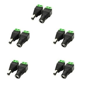 LitaElek10�Z�b�g5.5mmx2.1mmDC5V-24V�d���A�_�v�^�R�l�N�^�l�W�[�q�A�_�v�^CCTV�J������COBLED�e�[�v���C�gSMDLED�e�[�v���C�gLED�X�g���b�v���C�g�pDC�W���b�N�ϊ��v���O(5���X+5