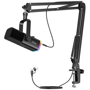 FIFINE USB/XLR�_�C�i�~�b�N�}�C�N �P��w���� �A�[���t�� PC/PS4/PS5�Ή� �Q�[�~���O/�z�M�p �� AM8T