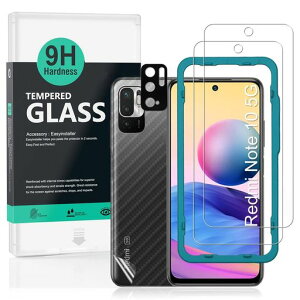 Ibywind �Ή� Redmi Note 10 5G/Poco M3 Pro 5G �K���X�t�B���� 2 ���ی�t�B���� �K�C�h�g�t�� �����Y�J�o�[(1��)�w�ʃV�[�g(1��) ���菝�h�~�ϏՌ��d�x