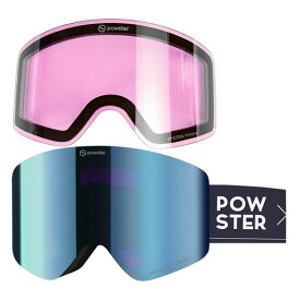 PowsterスキースノーボードスケートゴーグルSPXTRA技術を採用【高精度レンズ、紫外線カットUVカット、曇り止め加工、メガネの上から着用可能、ゴーグルバックル交換可能、マグネット式レ…