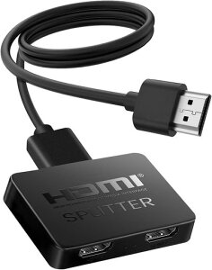 FERRISAHDMI4K���z��1����2�o��HDMI�X�v���b�^�[2��ʓ����o��Splitter1in2Out3DHDCP1.4�ƒ�p�Q�[���@/HDTV/DVD�v���[���[/�p�\�R���ɓK�p