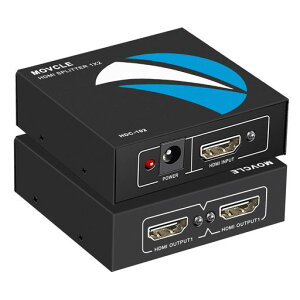 Movcle HDMI ���z�� 1����2�o�� HDMI �X�v���b�^�[ 1����2�o�� ���z�� 2��ʓ����o�� �I�[�f�B�I���� 4Kx2K/1080P�Ή� 3D���o���� HDMI�[�q ���� HDMI ���z�@ �����o�� PS4/Xbox/HDTV/DVD