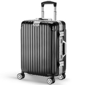 [VARNIC]スーツケースアルミフレーム多機能キャリーバッグ機内持ち込み超軽量キャリーケース大容量乾湿分離ポケットつき静音ダブルキャスター耐衝撃保護コーナーパッド付き360度回転TSA…