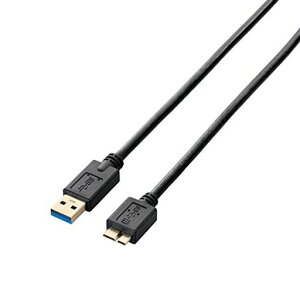 �G���R�� USB�P�[�u�� �ymicroB�z USB3.0 (USB A �I�X to microB �I�X) �X�^���_�[�h 1m �u���b�N USB3-AMB10BK