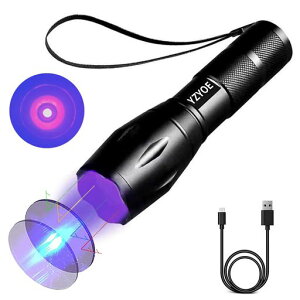365nm�u���b�N���C�g�����d�����͂ȏ[�d�\�A�E�b�hUV�u���b�N�~���[365nm���O���ALED���O�������d��1���[�h���o�����v�B