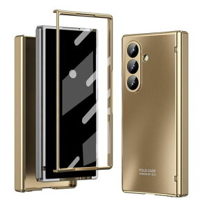 Galaxy Z Fold7 ��p �d�t�����t���[�� �蒠�^�P�[�X �q���W�J�o�[�t�� ��̌^�����K���X���� �����^360�x�ی� �}�b�g�̕\�� ���C�����X�[�d�Ή� �����Y�ی� �܂��� �l�C �t���b�v �h�� �X�c