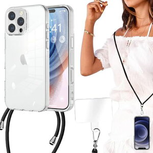 iPhone 16 Pro Max �P�[�X �V�����_�[ �N���A �A�C�z�� 16 �v�� �}�b�N�X ���� �N���A�P�[�X �X�g���b�v �񂪂� �A�C�t�H�� 16 �v�� �}�b�N�X �X�g���b�v�P�[�X �J�o�[ �g�уP�[�X �\�t�g�P�[�X t�c