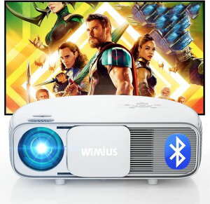 WiMiUSs4�v���W�F�N�^�[���P�x600ANSI���[����5G&2.4GBluetooth4K�Ή�1080P�t��HD�z�[���V�A�^�[�Y�[���@�\�V�䏬�^�ƒ�pprojector�^�u���b�g/�p�\�R��/DVD/TV