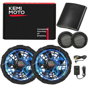 [KEMIMOTO] �󒲍�ƕ� �t�@���o�b�e���[�Z�b�g �t�@���t����ƕ��p�o�b�e���[&�t�@�� 30V�����o�� �ėp 5�i�K���� 3D�z���� PSE�F�؍� �@�l���� �Ɩ��p �K�i���������s�� ���{��������t�� �c