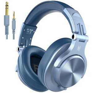 OneOdio A70 ���C�����X�w�b�h�z�� 72���ԍĐ� �I�[�o�[�C���[�w�b�h�z�� Bluetooth 5.2 �ቹ���� �}�C�N�t�� �L�� ���� ���p ���j�^�[�w�b�h�z�� ���^ DJ�p/���y�ӏ�/�y����KBlue
