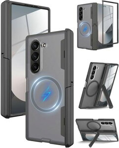 Miimall�Ή�GalaxyZFold75G�ی�P�[�XMagSafe�Ή��K���X�t�B�����}�O�l�b�g���ڃX�^���h�ϏՌ��q���W�ی씼�����}�b�g���C�����X�[�d�������w��h�~�X�}�z�P�[�XZ�t�H�[���h7�J�o�[(�O���[)