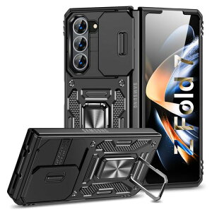 GalaxyZFold7�p�P�[�X�����O�t���Ռ��z���X���C�h���J�����J�o�[�ϏՌ��X�^���h�@�\360°��]�c�����Ή��ԍڃz���_�[���藎���ɂ����l�C�������M�����N�V�[Z�t�H�[���h75G�g�уJ�o�[�E�u�c