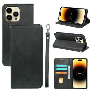 iCarez iPhone 14 Pro �p �P�[�X �蒠�^ PU���U�[ TPU �ϏՌ� �u���b�N BQC-CKIC-14PR