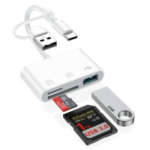 SD�J�[�h���[�_�[TypeC3-in-2�������J�[�h���[�_�[USB/SD/TF�ϊ��A�_�v�^USB3.0/USB-C�J�[�h���[�_�[0TG�@�\�ݒ�s�v�ʐ^/�r�f�I�����`���o�����]���J�������[�_�[iPhone17/�^�C�vC