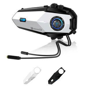 TNICER2025�o�C�N�C���J��T2Bluetooth5.2�C���J���o�C�N�p�ʐM�@��6�l�����ʘb�����N���b�N�Ŏ����y�A�����O25���ԘA���g�p�ʐM����1000m�����ʐM�񕜓��{�ꉹ���K�C�_���X���u�����h�̃C���J�c