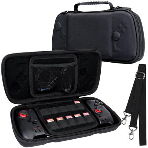 Hori �O���b�v�R���g���[���[ for Nintendo Switch ��p���[�P�[�X �V�����_�[�X�g���b�v�t�� �u���b�N-Aenllosi(�P�[�X�̂�)