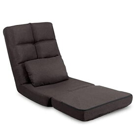 KYODA 座椅子 ソファベッド 座椅子ソファー フロアチェア リクライニング ふあふあ 1人掛け 14段階調節 クッション付き JP-JT8823BR