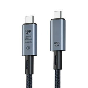 BesinceUSB4.0�P�[�u��USB4Type-CtoType-CCable�f���o��8K@60Hz40GbpsPD240W48V/5A�p�\�R��PC�^�u���b�g�X�}�[�g�t�H�������f�[�^�]�������[�d0.3m