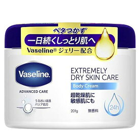 VASELINE(ヴァセリン) エクストリームリー ドライスキンケア ボディクリーム 無香料 乾燥肌から超乾燥肌、敏感肌用。1日うるおい続くボディクリーム 201グラム (X 1)