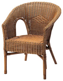 かご 即納可 アームチェア 椅子 いす イス 籐 ラタン リゾート カフェ ガーデンチェア T101R w60 d60 h43(81)cm
