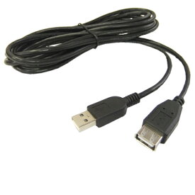 vodaview USB2.0延長ケーブル 3.0m【黒】【USB（A）オス-USB（A）メス】【メール便 送料無料】