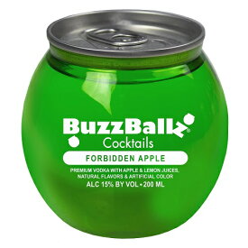 バズボールズ フォービドゥンアップル 200ml 15度 新感覚カクテル RTD BuzzBallz Forbidden Apple 冷やしてそのまま カクテル リキュール パーティー 飲み会 SNS映え 長S