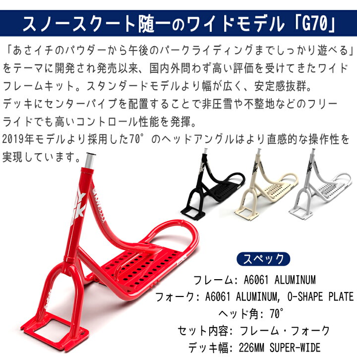楽天市場】フレームキット スノースクート SNOWSCOOT G70 SAS 交換 