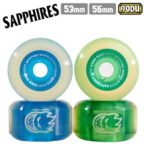 _12/5͒I100PobN^_12/5͒I100PobN^Ɂy10OFFzXP{[ EB[ SPITFIRE Xsbgt@CA 90D SAPPHIRE (CLR/BLUE CLR/GRN) 53mm 56mm XP[g{[h WHEEL SKATE y  