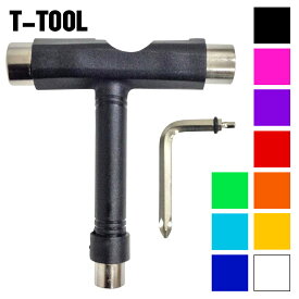 スケボー Tツール ツール レンチ T-TOOL 調整工具 スケボーツール デッキ ビス 組み立て コンプリート トラック ウィール ベアリング 取り付け 工具 T字 ツール T-tool スケートボード用品 スケートボード SKATE あす楽