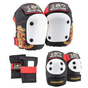 �_12/15�͒��I��100��P�o�b�N�^ 187 KILLER PADS 187 �L���[�p�b�h �v���e�N�^�[ 187 KILLER PAD ADULT SIX PACK BLACK STEVE CABALLERO �X�P�[�g�{�[�h �X�P�{�[ SKATE �����y ���� ���K�X �R���r�j����\