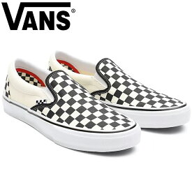 スケボー メンズ スニーカー VANS バンズ SKATE SLIP-ON (VN0A5FCAAUH) CHECKERBOARBLACK/OFFWHITE シューズ スケシュー スケートボード レディース ユニセックス SKATE あす楽 公式 正規店 コンビニ受取り可能