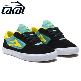 スケボー キッズ スニーカー LAKAI ラカイ AMBRIDGE KIDS BLACK/TEAL SUEDE シューズ スケシュー スケートボード 子供 子供用 ジュニア SKATE あす楽 公式 正規店 コンビニ受取り可能