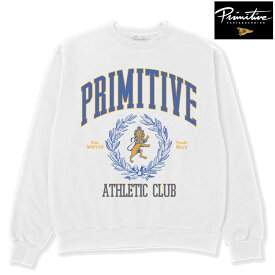 スケボー メンズ トレーナー PRIMITIVE プリミティブLAUREL CREWNECK WHITE ブランド スケートボード SKATE あす楽 公式 正規店