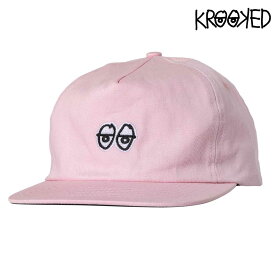 キャップ KROOKED クルキッド EYES SNAP CAP PINK スケボー ブランド 帽子 スケートボード メンズ レディース SKATE