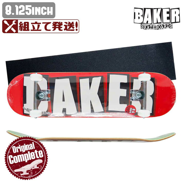 スケボー コンプリート ベイカー 初心者 おすすめ BAKER LOGO RED 