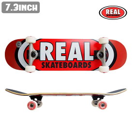 スケボー キッズ コンプリート REAL リアル CLASSIC OVAL RED MINI 初心者 スケートボード スケボー セット 組立 完成品 COMPLETE ストリート SKATE あす楽 公式 正規店 [inch:7.3]