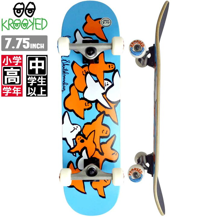 楽天市場】スケボー コンプリート KROOKED クルキッド BIRDS MD 初心者 