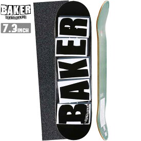 【デッキテーププレゼント】 スケボー デッキ BAKER DECK ベイカー BLACK/WHITE MINI スケートボード 板 ストリート SKATE DECK あす楽 スケート ボード 初心者 ストリート トリック ランプ ボール [inch:7.3]