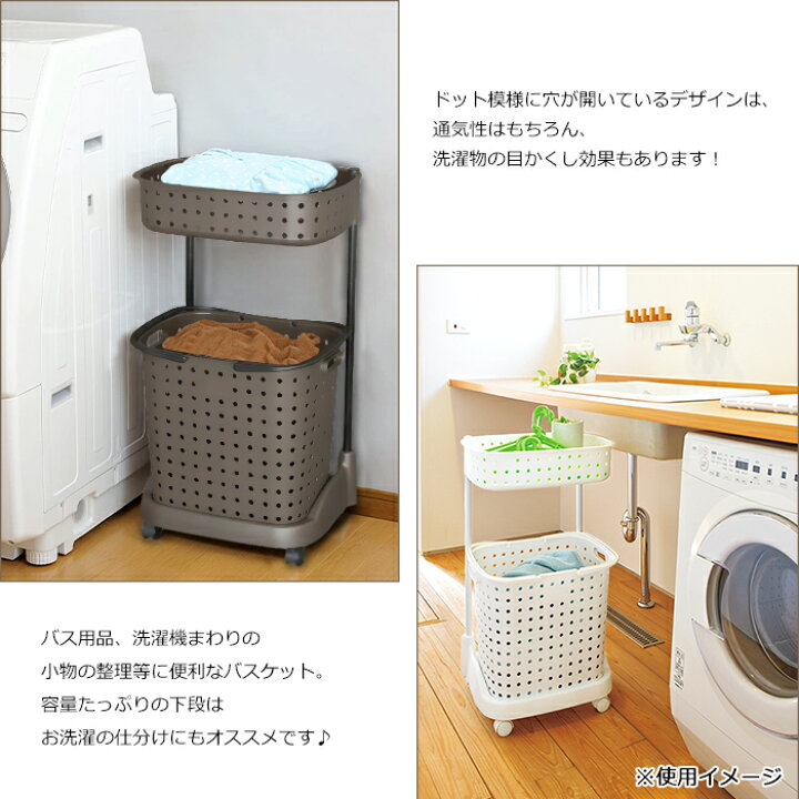 お買い物マラソン10 Offクーポン対象商品 P5倍 脱衣かご キャスター付 ランドリーボックス 洗濯かご ワゴン キャリーバスケット
