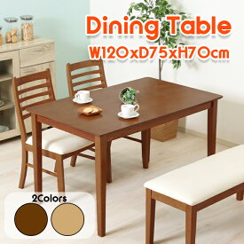 ダイニングテーブル 120×75 北欧 天然木 脚 アジャスター付き テーブルのみ おしゃれ 4人 サイズ4人 長方形