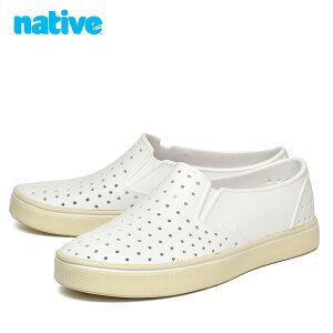 SALE �l�C�e�B�u�V���[�Y �}�C���Y �����_�[�t�H�[�� �z���C�g EVA �T���_�� �X���b�|�� Native Shoes Miles SALEWanderfoam SHELL WHITE / BONE WHITE F0000186-1950