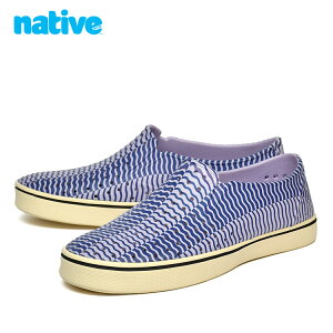 SALE �l�C�e�B�u�V���[�Y �}�C���Y �����_�[�t�H�[�� �u���[�� �v�����g EVA �T���_�� �X���b�|�� Native Shoes Miles Wanderfoam FUTURE PURPLE/BONE WHITE/INK WIGGLE STRIPE F0000221-5034