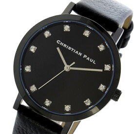 クリスチャンポール CHRISTIAN PAUL 腕時計 レディース レザー ブラック THE STRAND LUXE 35mm 送料無料/込 父の日ギフト