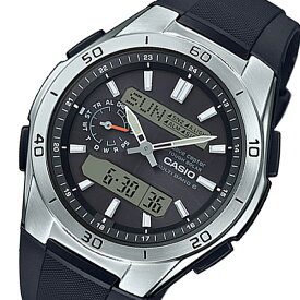 カシオ CASIO 腕時計 メンズ 電波 ソーラー ブラック ウェーブセプター WAVE CEPTOR 送料無料/込 父の日ギフト