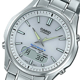 カシオ CASIO 腕時計 メンズ クロノグラフ 電波 ソーラー シルバー リニエージ LINEAGE 送料無料/込 父の日ギフト